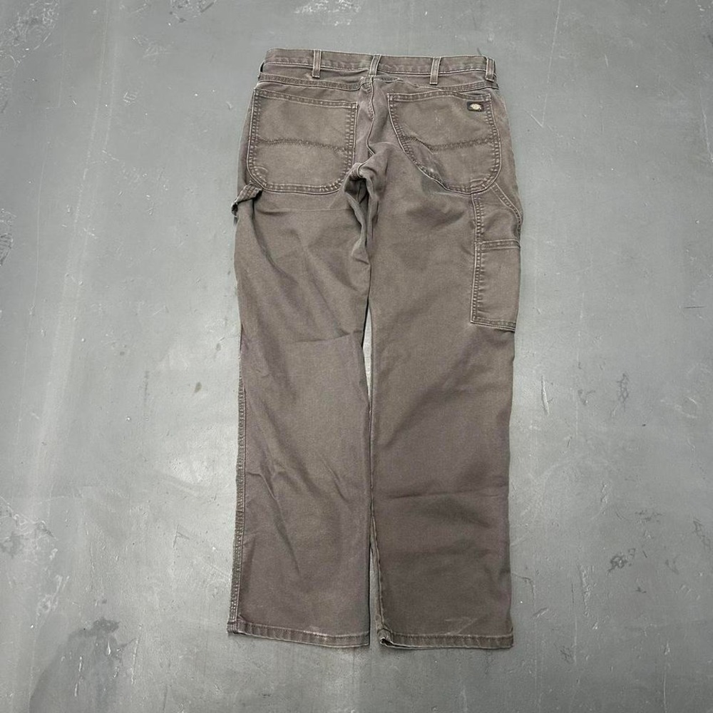 Vintage stone grey dickies distressed baggy straight leg carpenter pants